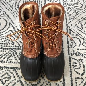 Bean Boots by L.L.Bean® 8" Leather Shearling-Lined